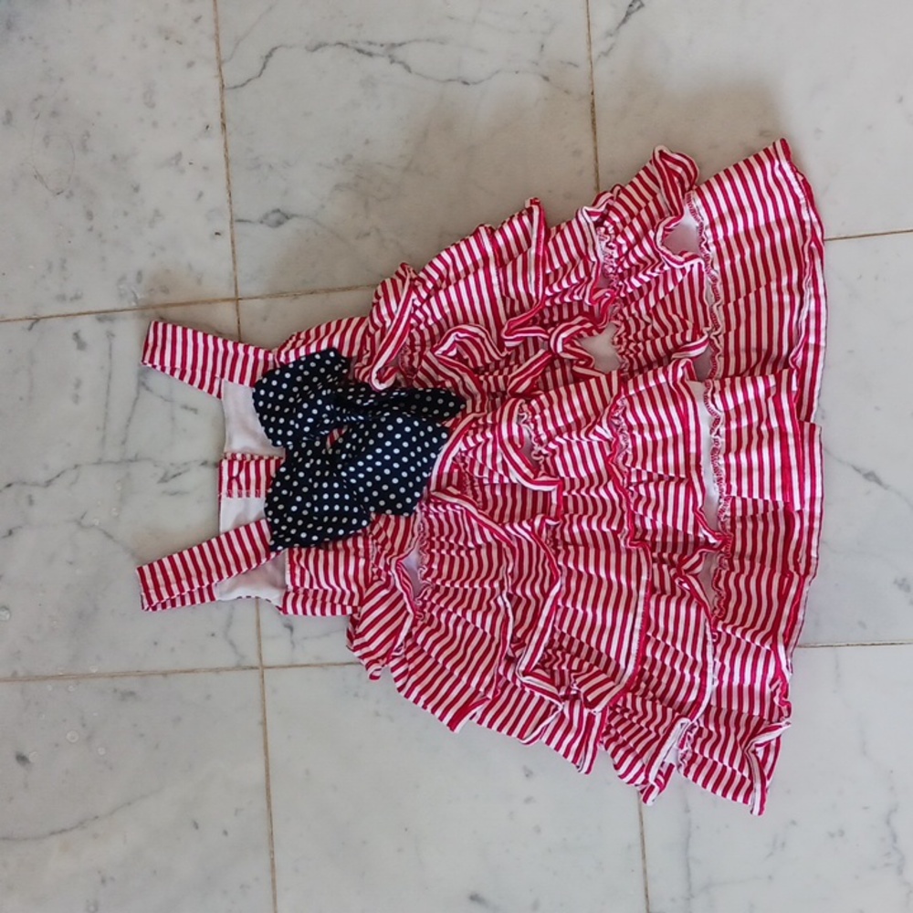 Rare Editions red, white, and blue dress